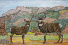 Deer Facing Each Other 18x24 $300